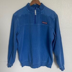 Vineyard Vines Shep & Ian Men’s Shep Shirt Quarter-Zip Pullover – Blue – M